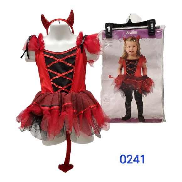 Devilina Toddler Costume - Size Small 24 m - 2T - 0241 - Picture 1 of 4